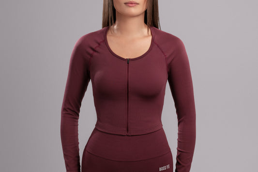 Zip Seamless Crop Top