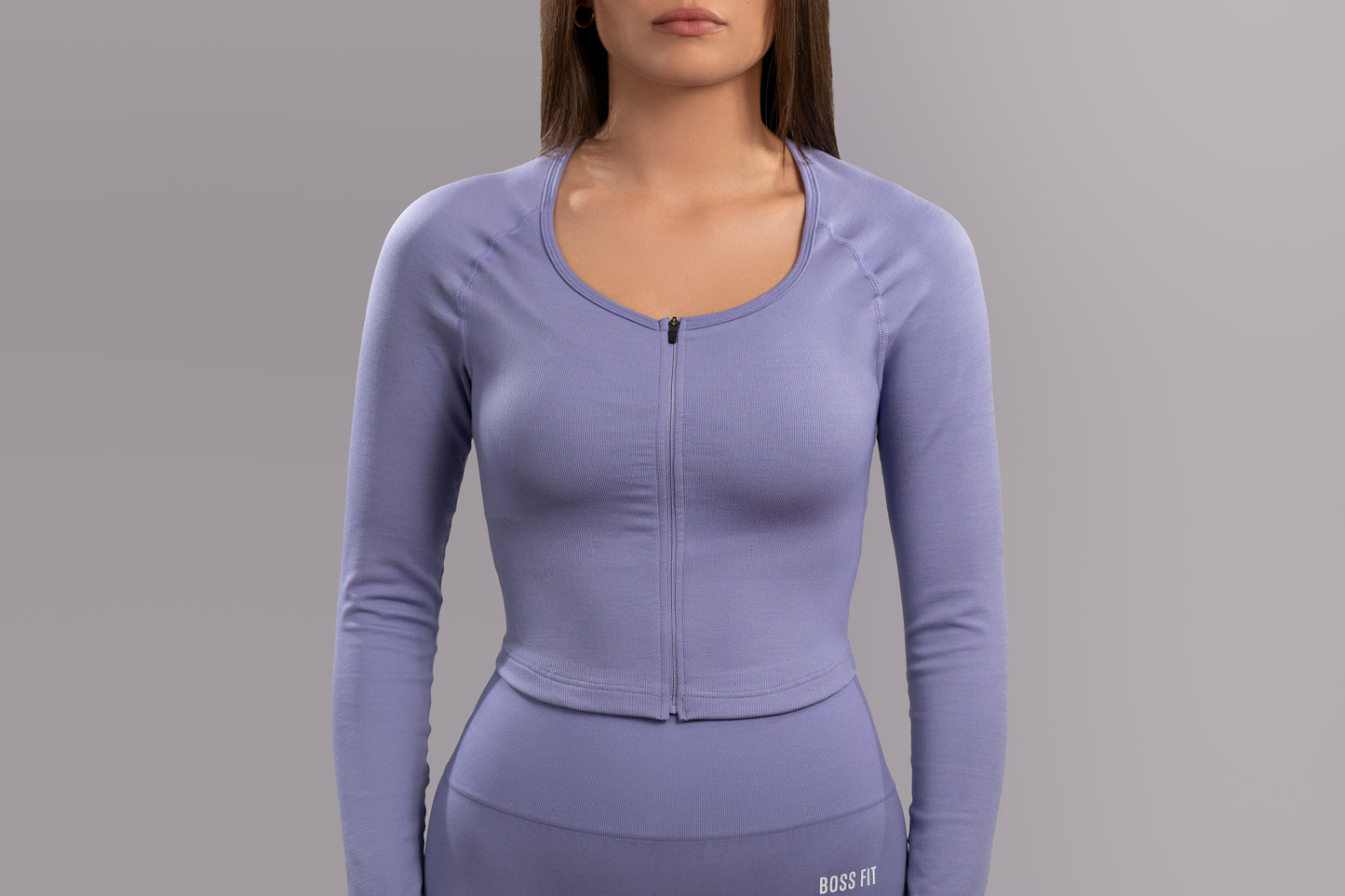 Zip Seamless Crop Top