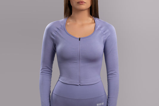 Zip Seamless Crop Top