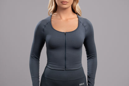 Zip Seamless Crop Top
