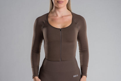 Zip Seamless Crop Top