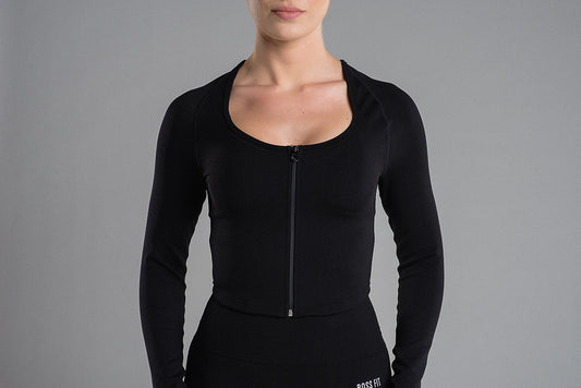 Zip Seamless Crop Top